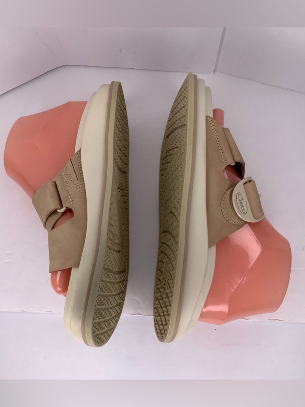 Chaco Townes Angora Nubuck Beige Women's Slide Sandals Sleek Casual Sz 7 - Picture 3 of 10